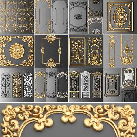 Collection stucco molding frame model
